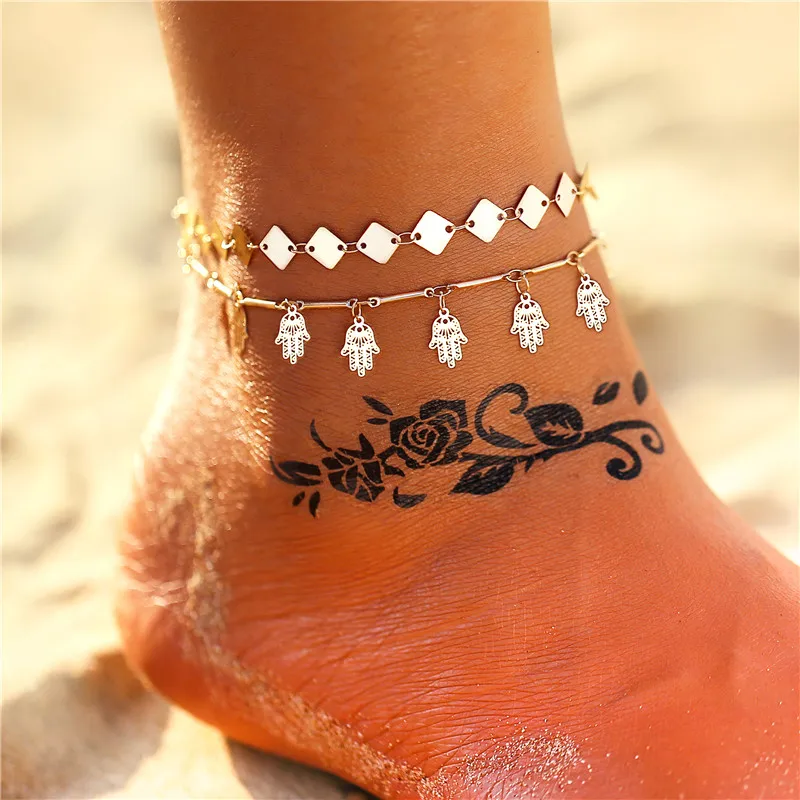 Браслеты анклеты Женские винтажные богемные до щиколотки 17KM|vintage anklet|anklets for womenfoot