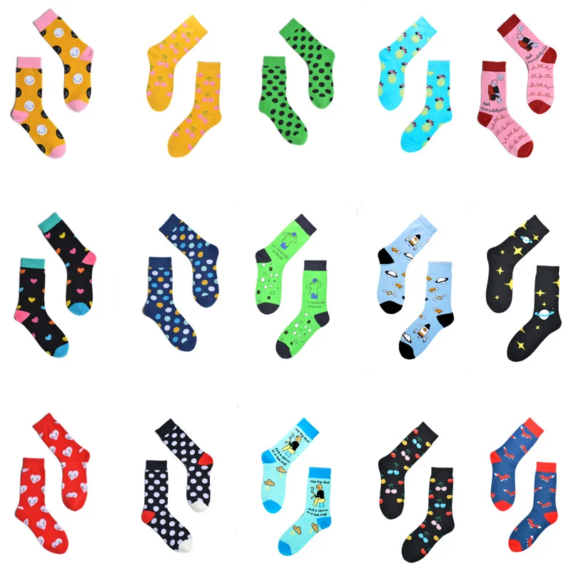 Забавные милые счастливые носки Wo для мужчин s, мужские цветные хлопковые короткие носки с принтом, повседневные дизайнерские женские носки в стиле Харадзюку