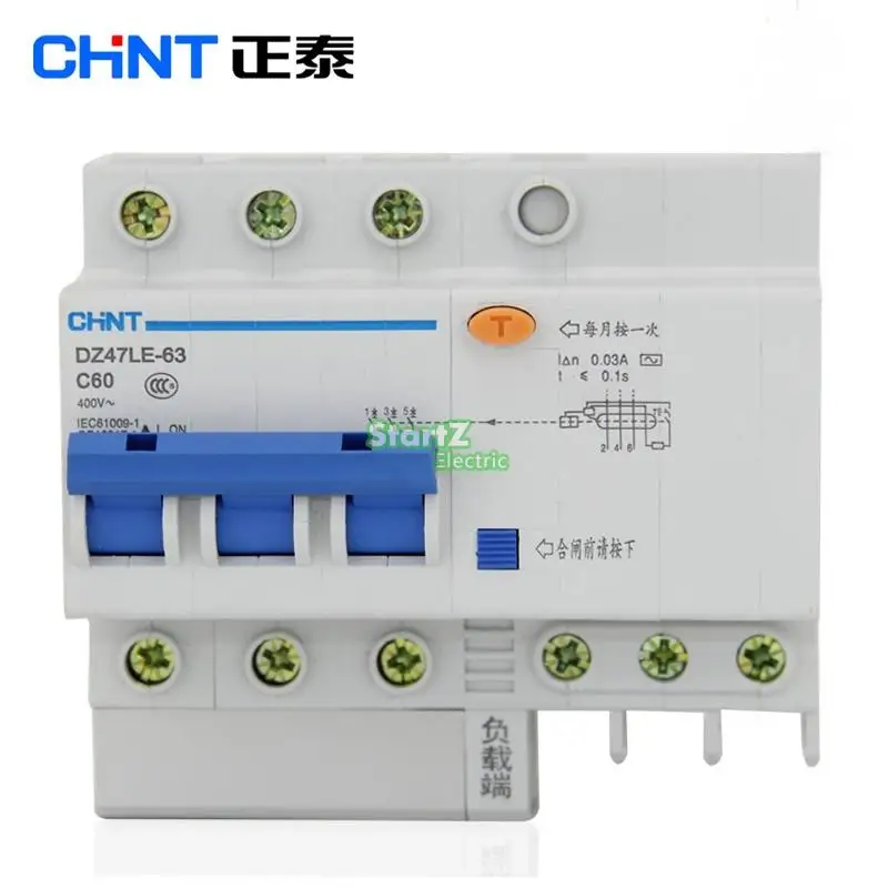 CHNT DZ47LE 3P 10A 16A 20A 25A 32A 40A 50A 60A автоматический выключатель переменного тока|residual