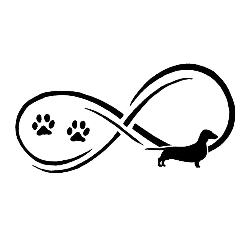 15*7,5 см такса собака милые животные модная наклейка на автомобиль индивидуальность окна декоративные наклейки C6-1152 - Название цвета: Черный
