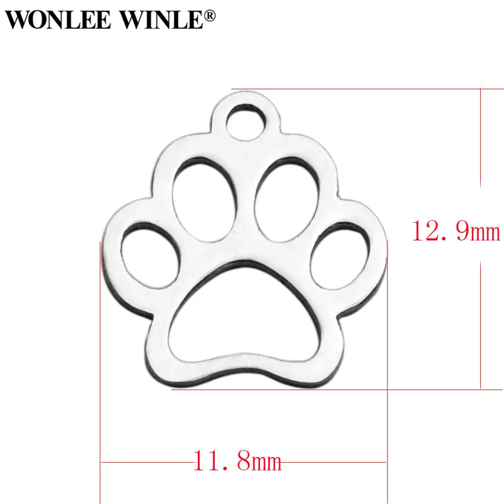 Wonlee Winle DIY полностью полированная нержавеющая сталь 316l любовь моя собака животные Подвески для браслета Ожерелье Изготовление ювелирных изделий - Окраска металла: As pics