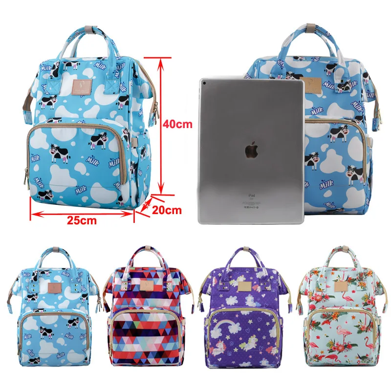  Bolsa de pañales USB bolsa de pañales resistente al agua mochila de viaje de maternidad bolsa de En