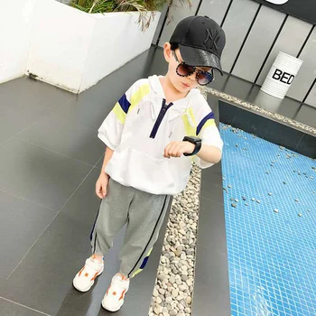 

3T 4 6 8 10 12 Fashion Children Clothing Boys Summer T-shirt +Shorts Pants 2 Pieces Sport Suit Baby Kids Boys Clothes Outfits