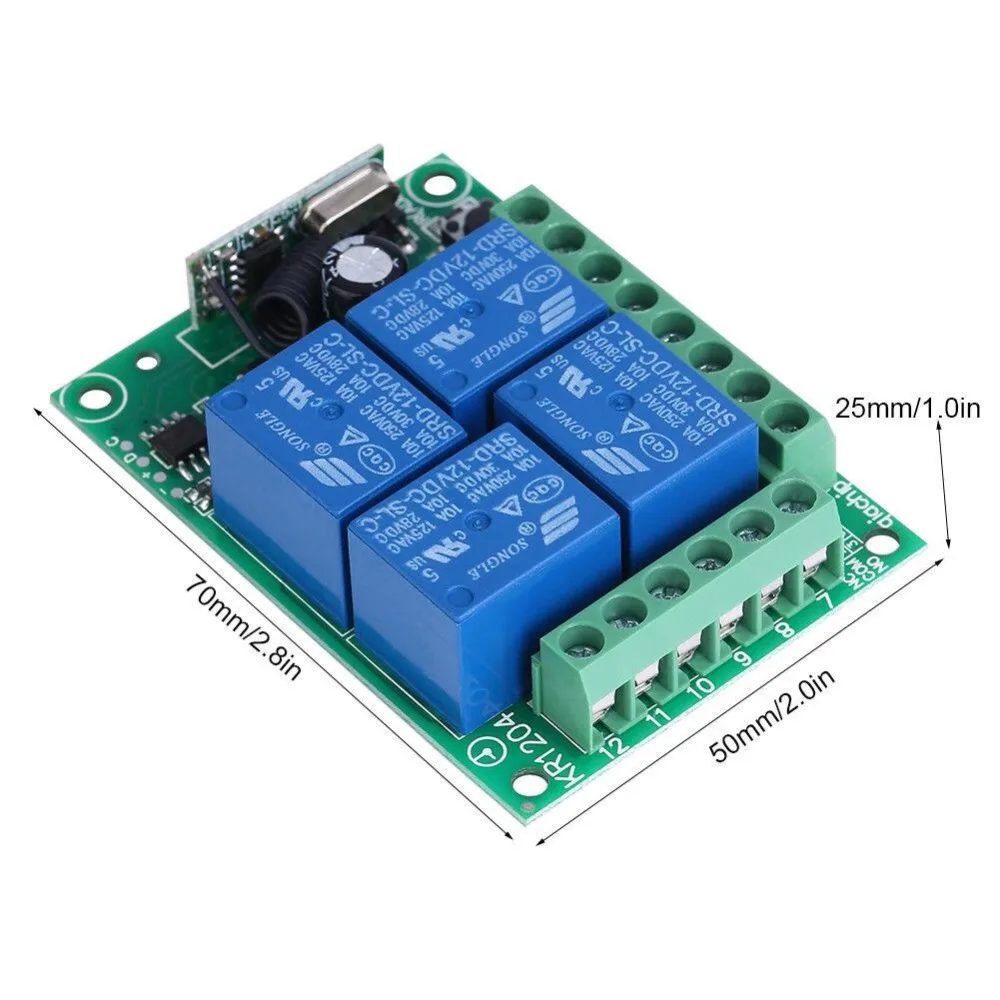 Fernsteuerung Schalter DE STOCK F DHL|12V 433MHz 4 Kanal Funk Sender Empfänger Fernsteuerung Schalter DE STOCK F DHL|12V 433MHz 4 Kanal Funk Sender Empfänger