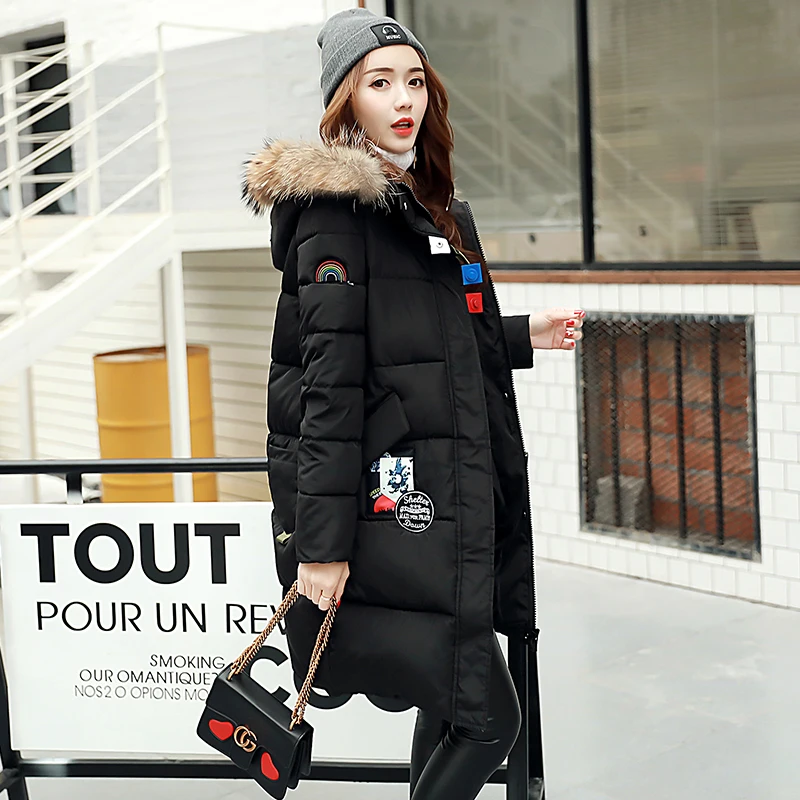 

2016 Winter Cotton Long Woman Zipper Wide-waisted Thick Full Broadcloth Plus Size Women Winter Jacket