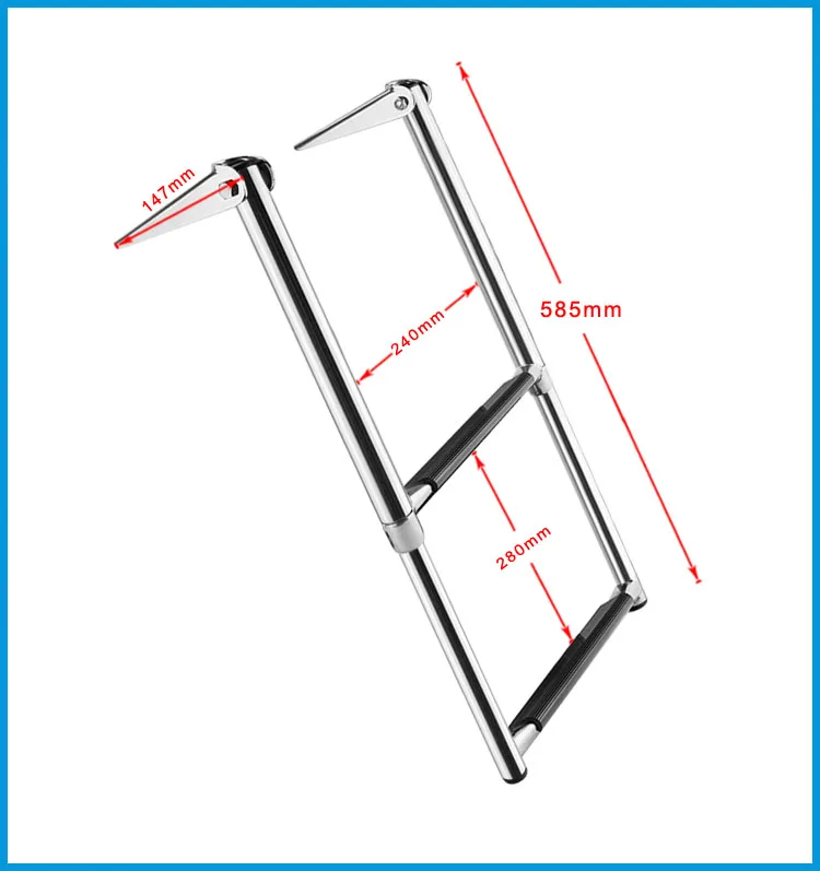 2 ступени лодка из нержавеющей стали 304 телескопическая складная лестница палуба подвесная платформа для плавания лодка морская яхта аксессуары