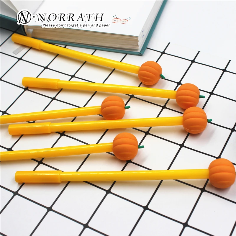 

1Pcs/lot Cute Pumpkin Gel Pen Sets Halloween Stationary Student Kawaii Office And