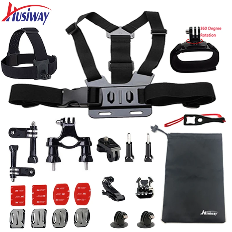 Husiway accessories set for Gopro hero 6 5 4 3 2 kit mount for go pro