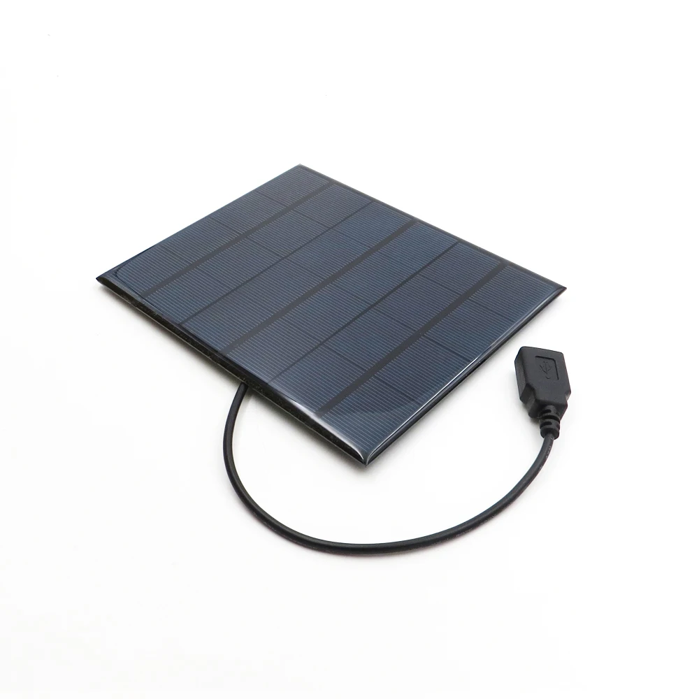 1 шт. x 3,5 Вт 6 в солнечная панель+ 30 см USB кабель солнечная панель зарядное устройство поликристаллическая Солнечная батарея DIY батарея 5 в USB выход