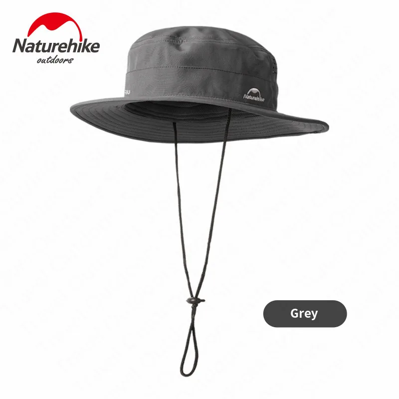 Naturehike уличная туристическая шляпа Ультралегкая летняя Солнцезащитная шляпа, кепка для альпинизма, дышащая рыболовная Кепка с широкими полями, солнцезащитный козырек, ультрафиолетовая защита - Цвет: Grey