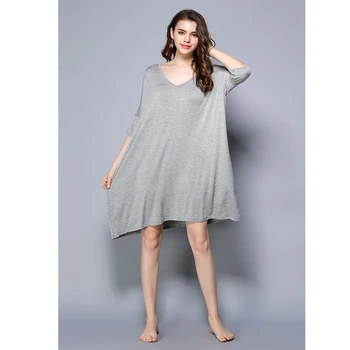 

New multi-color plus size women pijamas modal sleepwear pajama dress sleep set night gown set spring sleeping gown Da5325