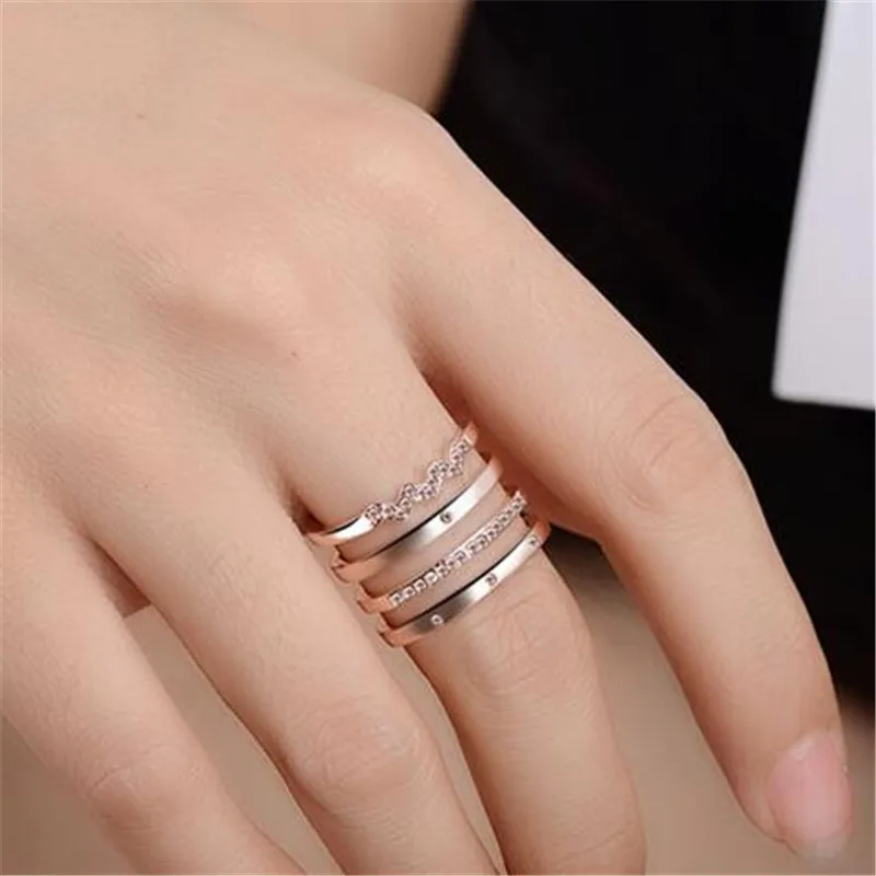 

Brand Micro CZ Ring Sliver Color Fashion Jewelry for Women Geometric Paved Micro Cubic Zirconia Luxury Rings New Design Anillos