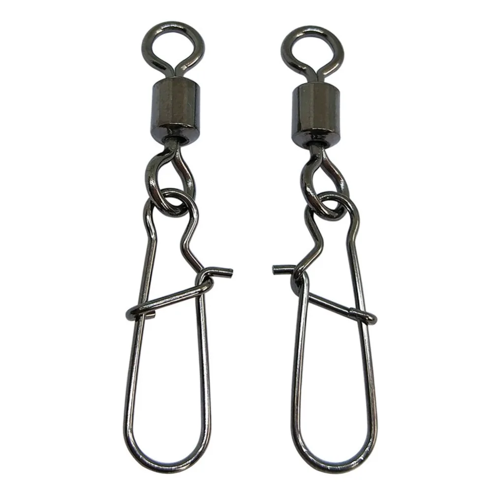 Giro de Pesca Giratória com Agradável Pçs de Aço Inoxidável Americano Rolamento Snap Peixe Gancho Isca Conector Terminal Giros Pesca 200 4 High Quality Esporte e Lazer