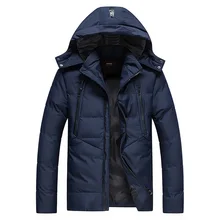 Мужские водонепроницаемые пуховики утолщенные мужские куртки с хлопковой подкладкой размер плюс мужской зимняя верхняя одежда D170