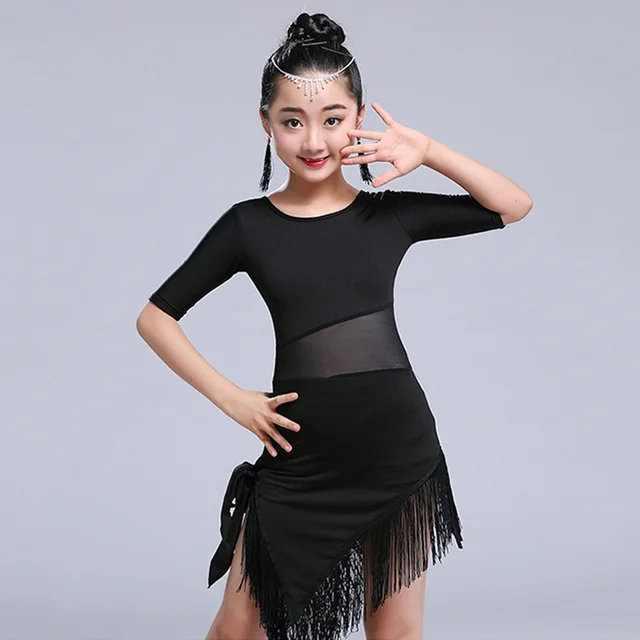 Comfortable Girls Latin Dance Dress Child Performance Dancing Clothes