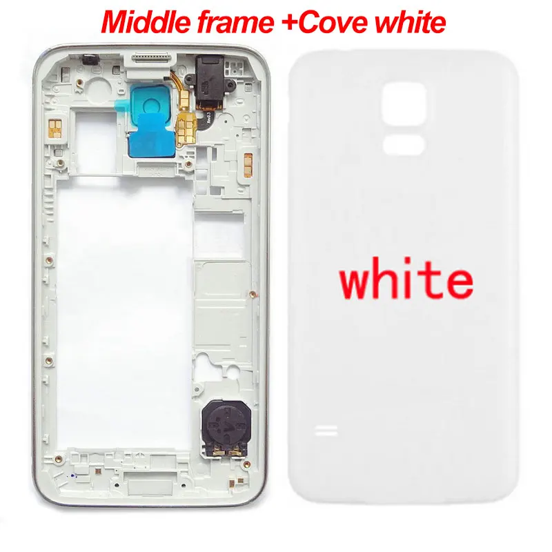 Чехол-накладка на заднюю крышку батареи для samsung Galaxy S5 i9600 G900 Сменный Чехол для задней крышки батареи S5 - Цвет: Silver-white Cove