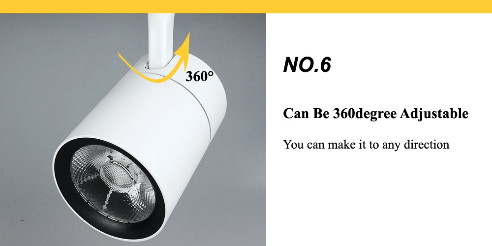 Track Lighting Rail Spotlight 30W Black White Clothing Shop Windows Showrooms Store COB Track Rail LED Track light Rail Spot (13)