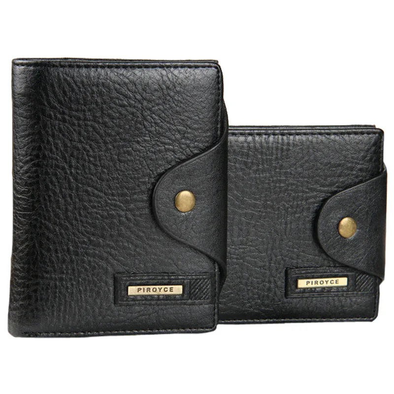

Genuiner Leather Men's Wallet With Coin Pocket Zipper Man Money Bag Hasp Credit Card Holder Purse For Male