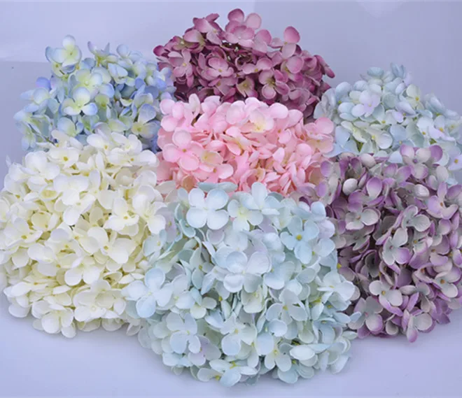

Artificial Dried Flowers foam roses Simulation hydrangea flower head artificial DIY wedding 11 fork floral dropship JUL3