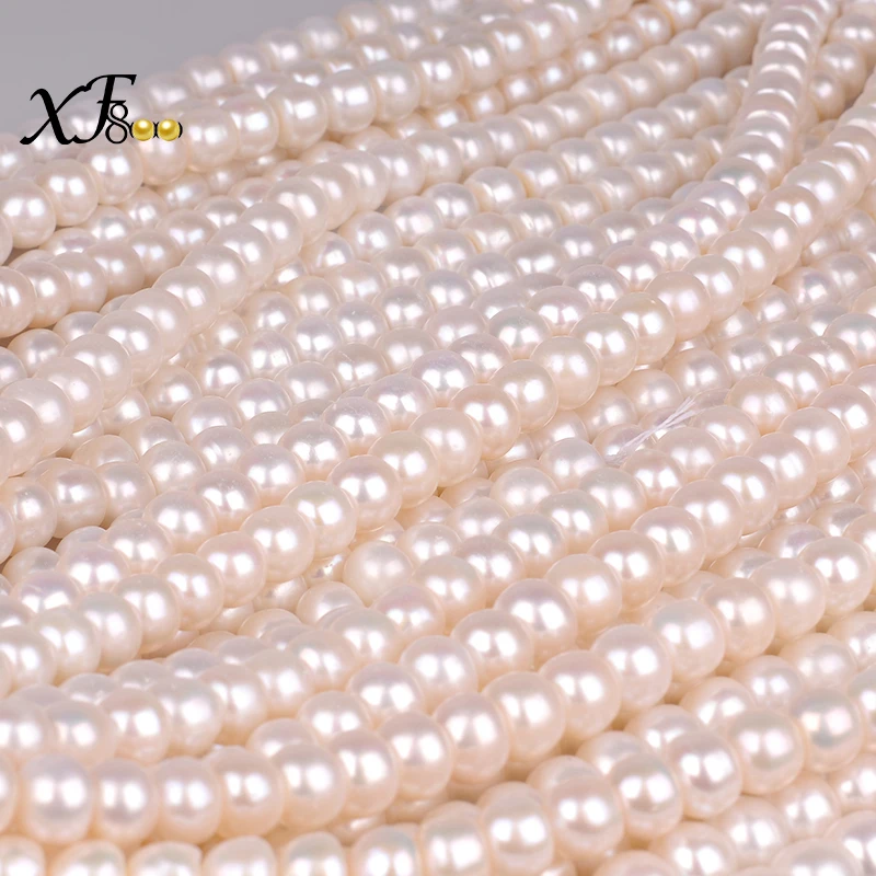 

[XF800]Natural Pearl Beads aaa Fresh Water 9-10mm Semi Round Pearl Stone Colar Loose Gemstones Fine Jewelry [B103]