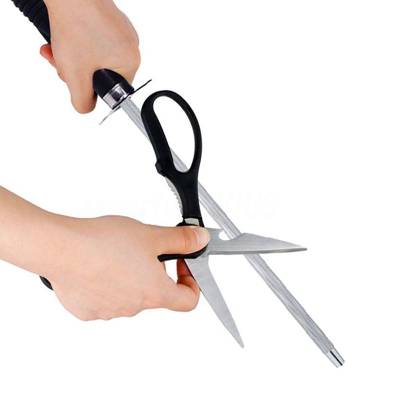Professional chef knife sharpener Rod diamond sharpening stick 10inch honing steel for kitchen knife and stainless steel knives