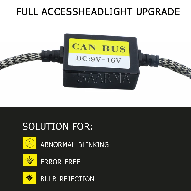 2Pcs H3 H7 LED Decoder Adapter Anti Hyper Blink Flash Error Cancel Canbus Headlight H4 HB2