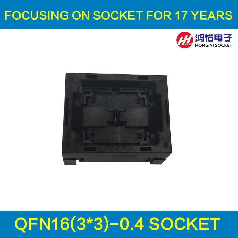 

QFN16 MLF16 Burn in Socket NP506-016-027-C-G IC Test Socket Pitch 0.4mm Open Top Size 3*3 Socket Programming Socket Connector