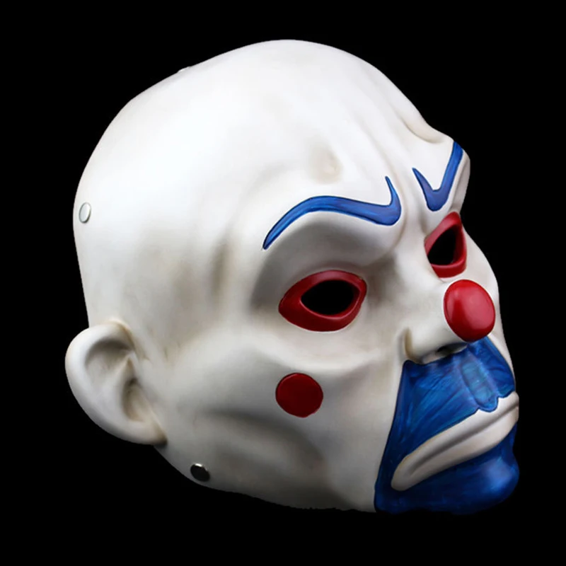 Skup Dorosły z żywicy Joker Bank rabuś maska Clown Batman mroczny rycerz rekwizyt halloweenowy bal przebierańców kostium przebranie