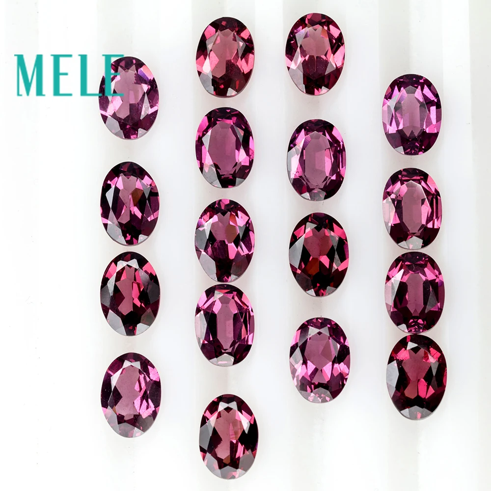 Gemstone Garnet 5X7mm 10Pcs Natural Pyrope Jewelry Making Red Garnet Oval Cut And Weight Diy Loose Gemstones With Hight Quality
