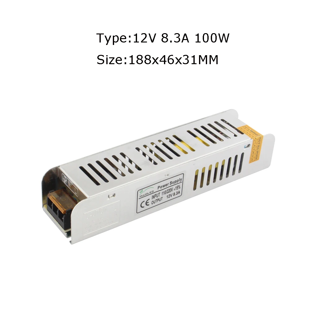 Источник питания 12 V 1A 2A 5A 10A 20A 25A 30A AC DC 12 V трансформатор 220V 12 вольт импульсный источник питания для светодиодного освещения - Цвет: 12V 8.3A