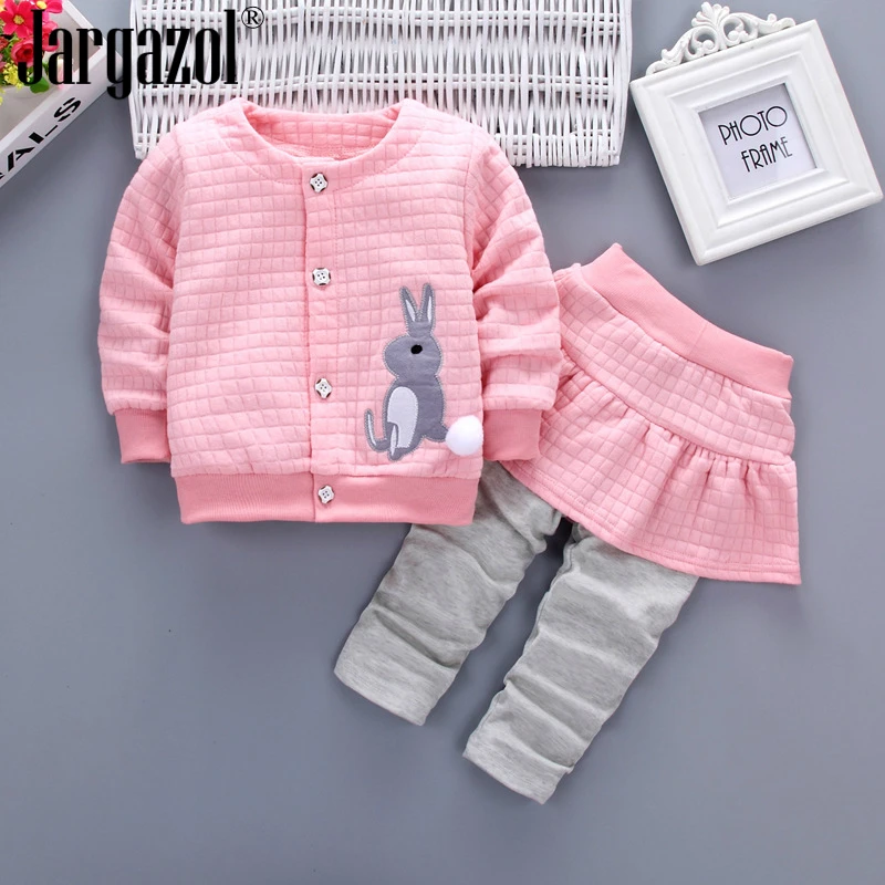 

Girls Clothes Suit 2019 Fall 1-2-3-4 Year Old Children's Baby Clothingset Cotton Sweet Toddler Girl's Outfits Sets Drop Shipping