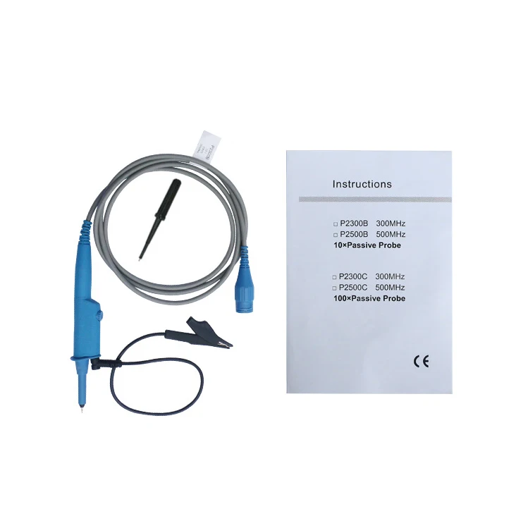 

P2301B 300MHz 100M Oscilloscope Probe BNC Protective Cap Scope Clip Probe Fully Insulated High-ampere Probe