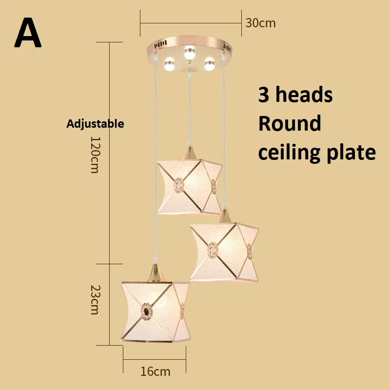 LukLoy, современный подвесной потолочный светильник, лофт для кухни, светодиодный подвесной светильник s, подвесной светильник, светодиодный подвесной светильник ing - Цвет корпуса: A 3 heads Round