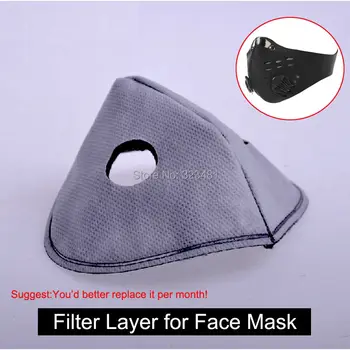 

2pcs/lot Replace Filter for Cycling Face Mask with Activated Carton Filter Anti Dust Pollution replace it per month
