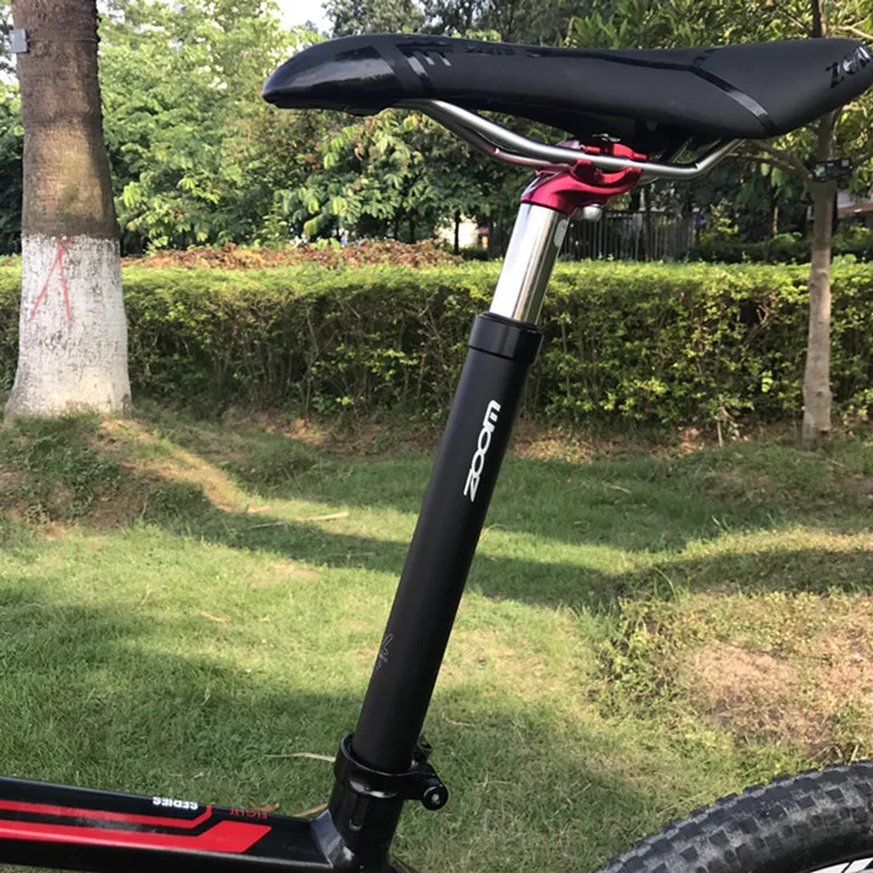 NEW Zoom Suspension Bicycle Seat Post 27.2 x 450mm Black Aluminum Bike Seatpost
