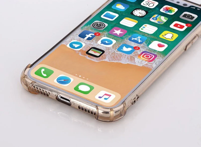50 шт. воздушной подушке углы противоударный чехол для iPhone XS Max XR X 8 7 6 6 S Plus SE 5 5S Мягкие TPU ясно падение защиты случаях