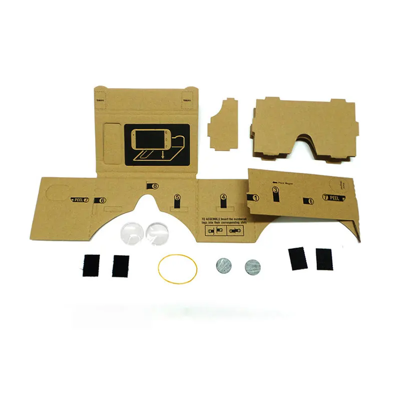 Hot Sale VR Cardboard Glasses 3D Glasses for Xiaomi Android DIY VR Glasses Box for iPhone 5 6 7 Smart Phones 3D VR Glasses
