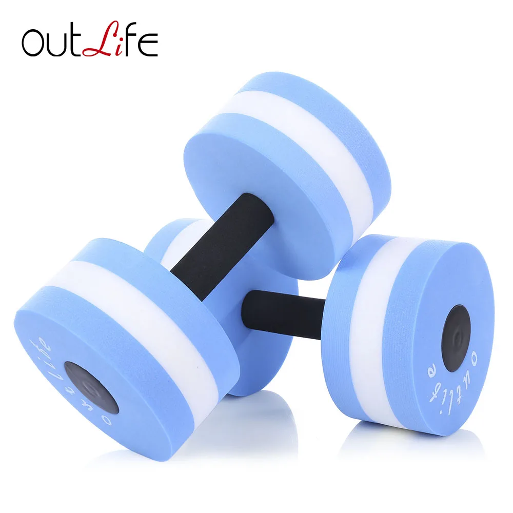 

Outlife 2pcs Fitness Pool Exercise EVA Water Aquatics Dumbbell for Swimming Training Arms Body Muscle Relex Apparatus Dumbbell