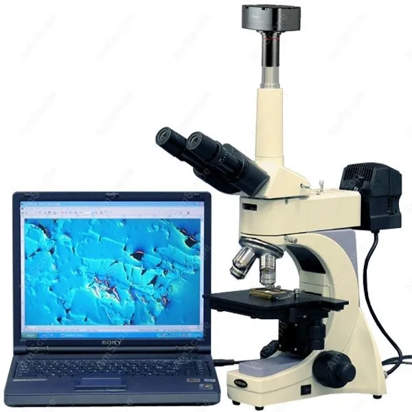 Металлургический микроскоп Infinity Plan AmScope 40X-800X металлургический + Цифровая камера