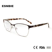 ESNBIE квадратная Алмазная Женская оправа для оптических очков, женские полуоправы, очки Lunette De Vue Femme, трендовые очки