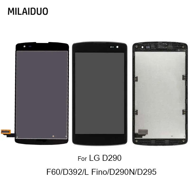 ЖК дисплей для LG LS660 Optimus F60 D390 L Fino D290 D290N D29S кодирующий преобразователь сенсорного