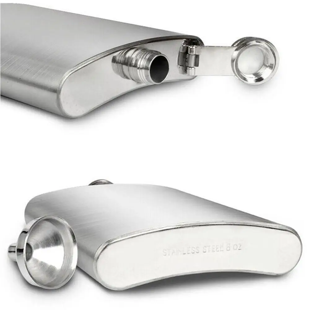 

Portable 4oz Stainless Steel Hip Flask Alcohol Whiskey Liquor Wine Pot Bottle