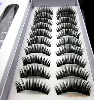 

by ems or dhl 500boxs 10 Pairs /box Eyelashes Black Cross Fake Eyelash Natural Long Make up Eye lash Extensione
