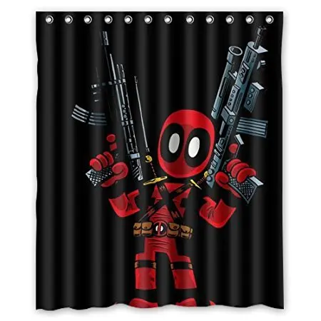 

christmas decorations for home Comics Deadpool Funny 160x180cm Fabric bathroom accessories Shower Curtain