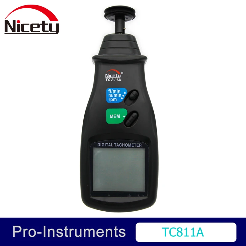 

Nicety TC811A Digital Laser tachometer rpm meter with Memory for Max / Min / Last value Null --Special Offer--