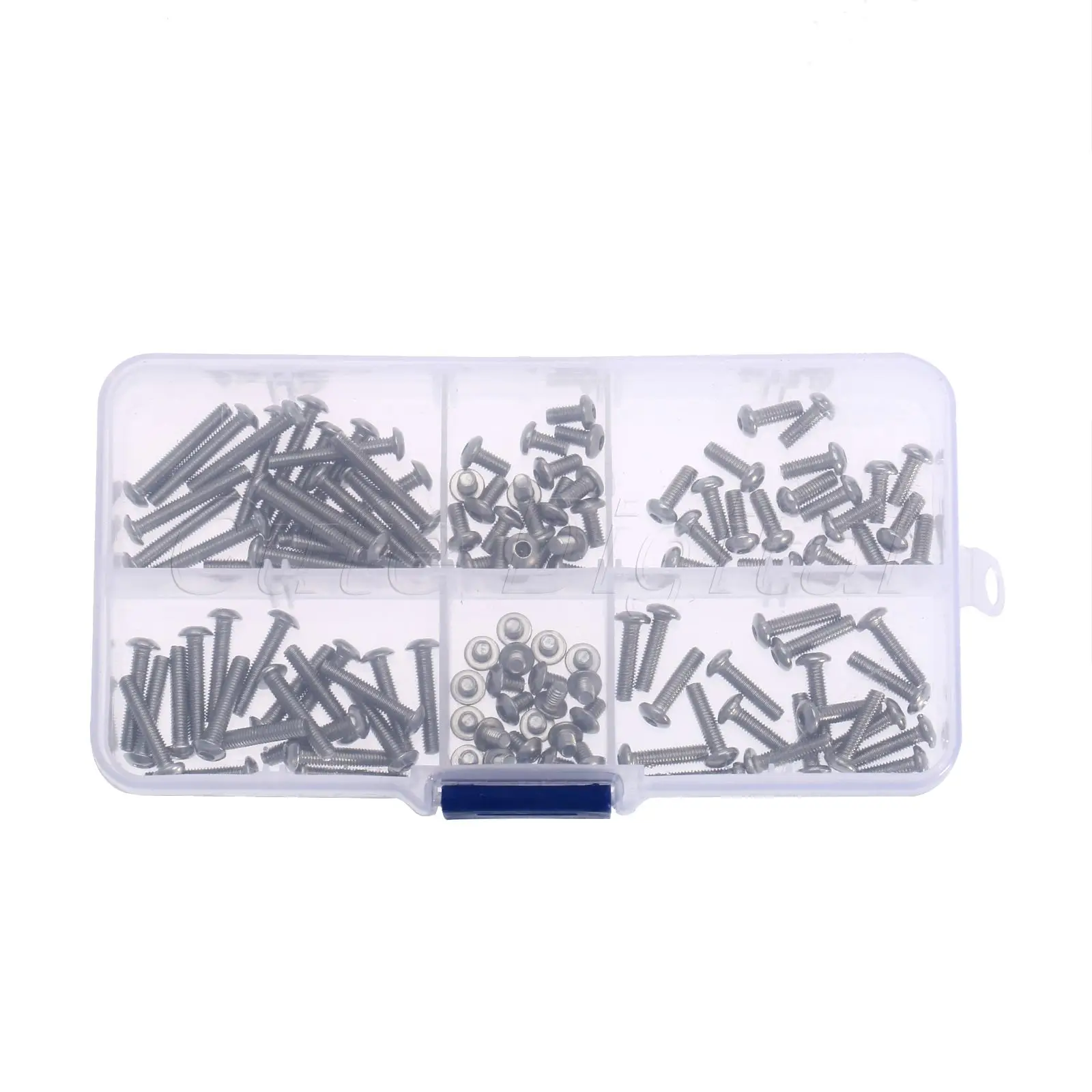 

120Ps/Set 4/6/8/12/16/20mm M3 Stainless Steel Screw Hex Allen Wrench Button Head Bolt Socket Cap Fasteners Assort Kit W/box