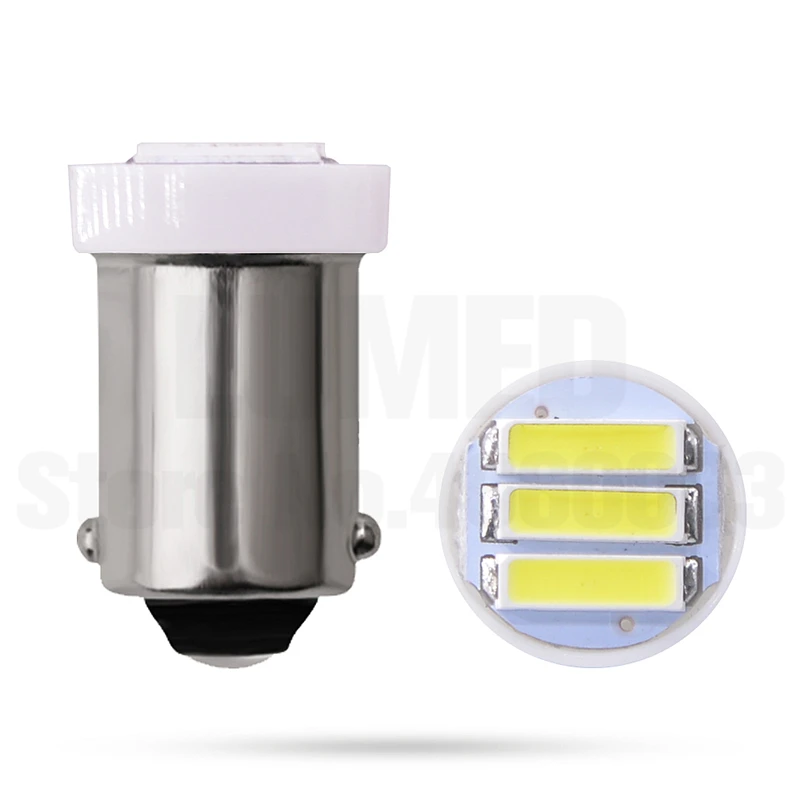Автомобильные светодиодсветодиодный лампы 500x BA9S 3SMD 7020 T4w H6w внутренние
