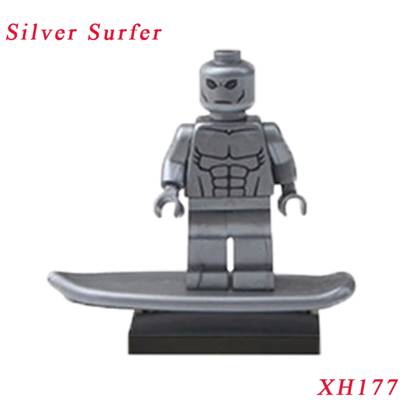Silver Surfer Mini Brick Fantastic Four Super Heroes Single Sale Figures Building Blocks Models Toys For