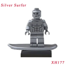 Silver Surfer Mini Brick Fantastic Four Super Heroes Single Sale Figures Building Blocks Models Toys For
