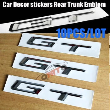 

10pcs wholeslae Car-styling GT logo Auto Rear Trunk Boot stickers Car emblem Badge Fit All car series Auto decals emblems